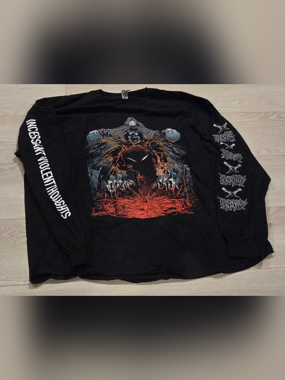 Thousand Knives "Incessant Violemt Thoughts" Graphic Canadian Metalcore Band Tee